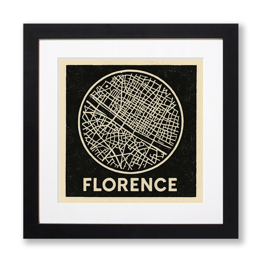 Maps Linoprint-Style Art (c24)