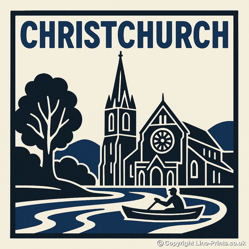 Cities Linoprint-Style Art (c211)