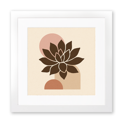 Flowers and Plants Linoprint-Style Art (c497)