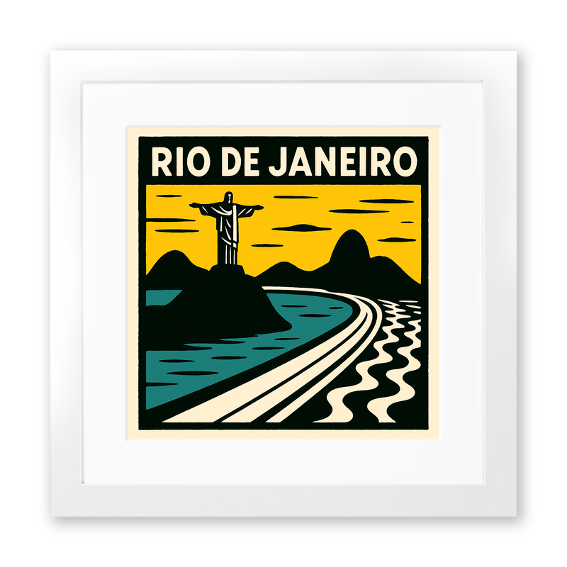 Cities Linoprint-Style Art (c106)