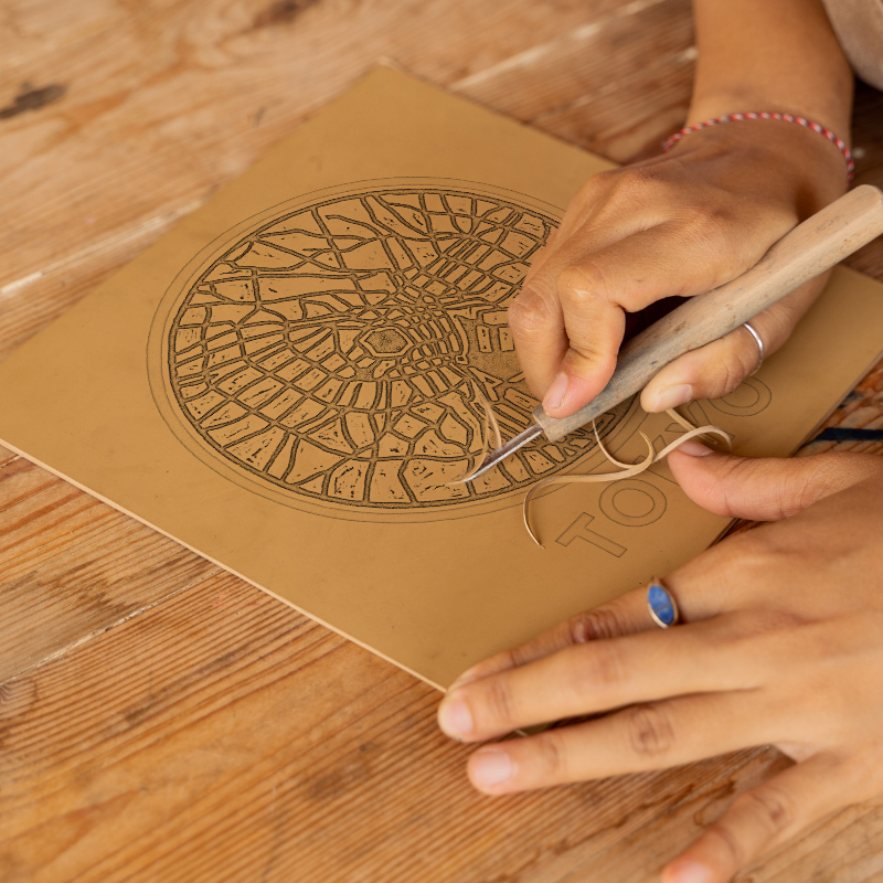 Maps Linoprint-Style Art (c44)