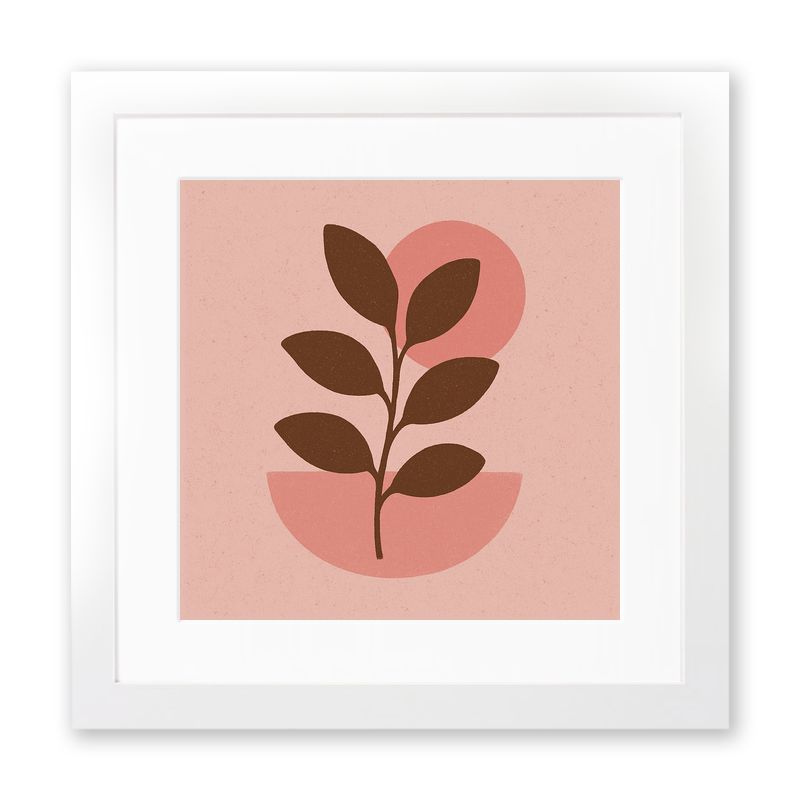 Flowers and Plants Linoprint-Style Art (c494)