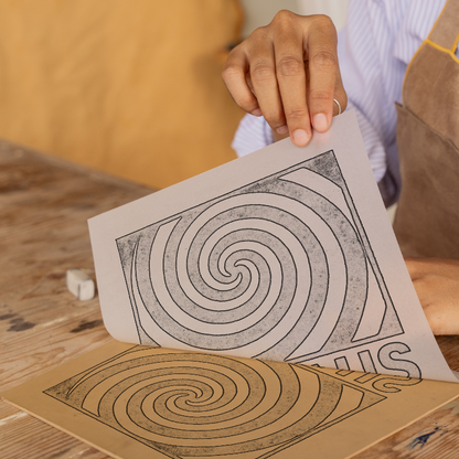 Bauhaus Design Linoprint-Style Art (c446)