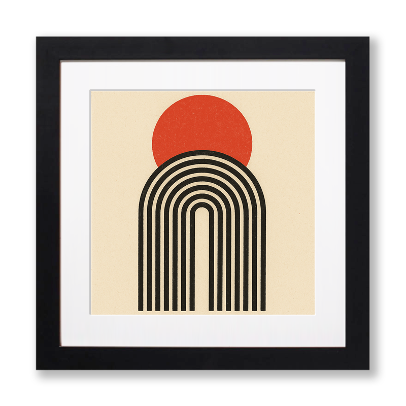 Bauhaus Design Linoprint-Style Art (c451)