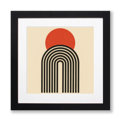 Bauhaus Design Linoprint-Style Art (c451)