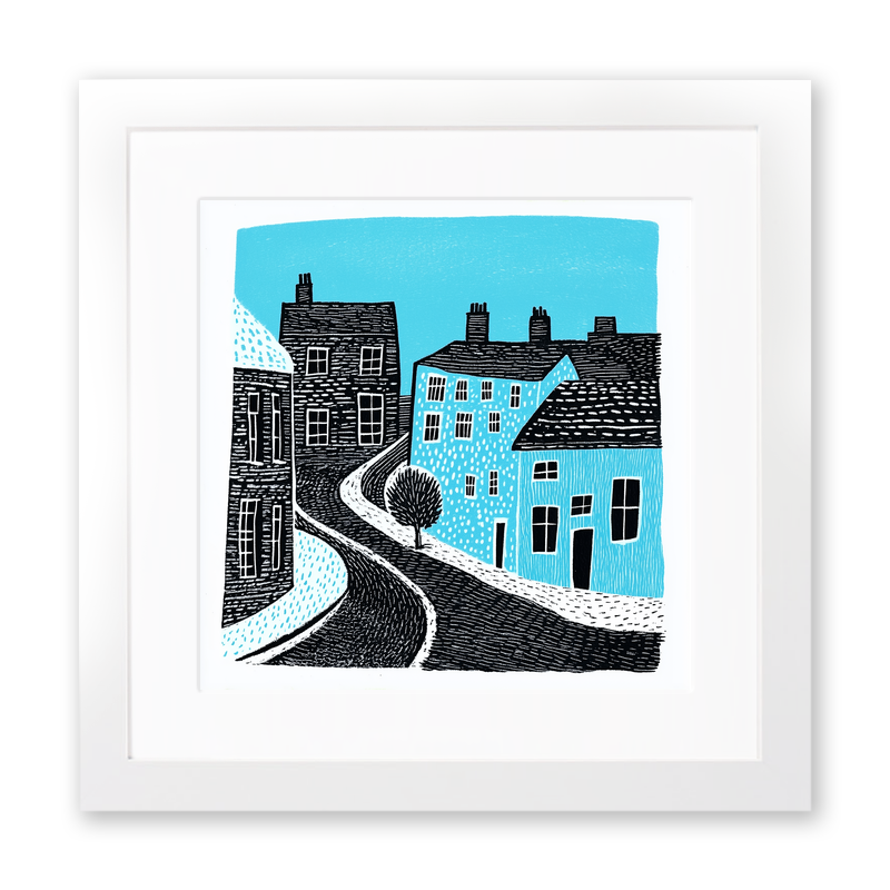 Grey Street, Newcastle Linoprint-Style Art (562-1)