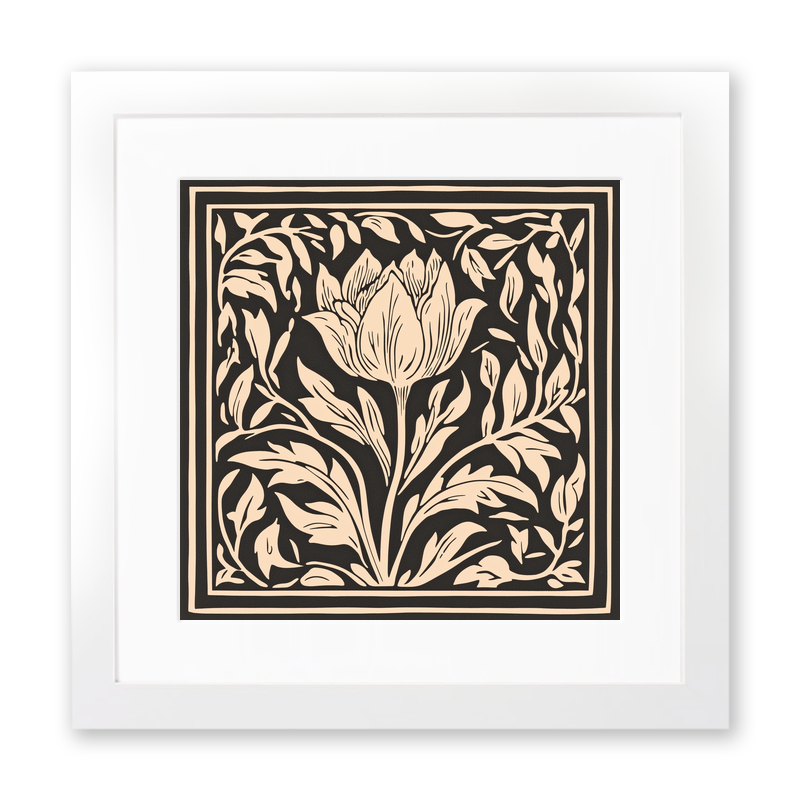 Tulip Linoprint-Style Art (1750-1)