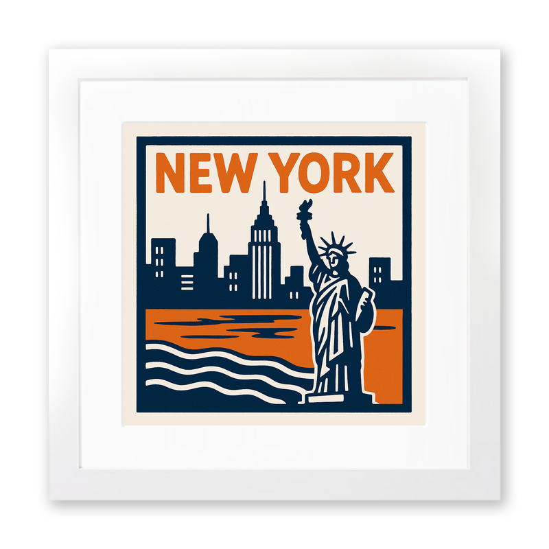 Cities Linoprint-Style Art (c131)