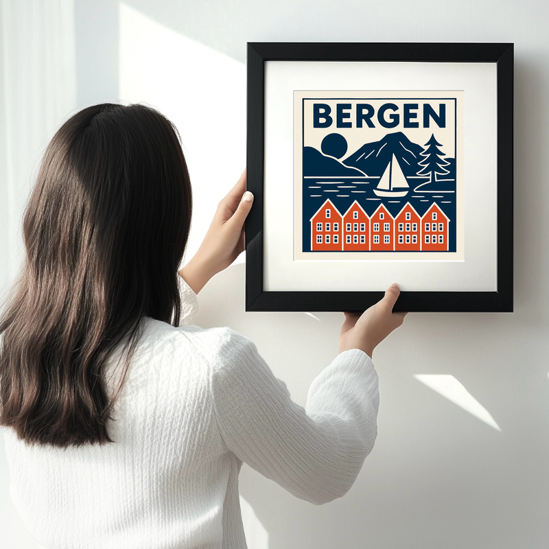 Cities Linoprint-Style Art (c235)