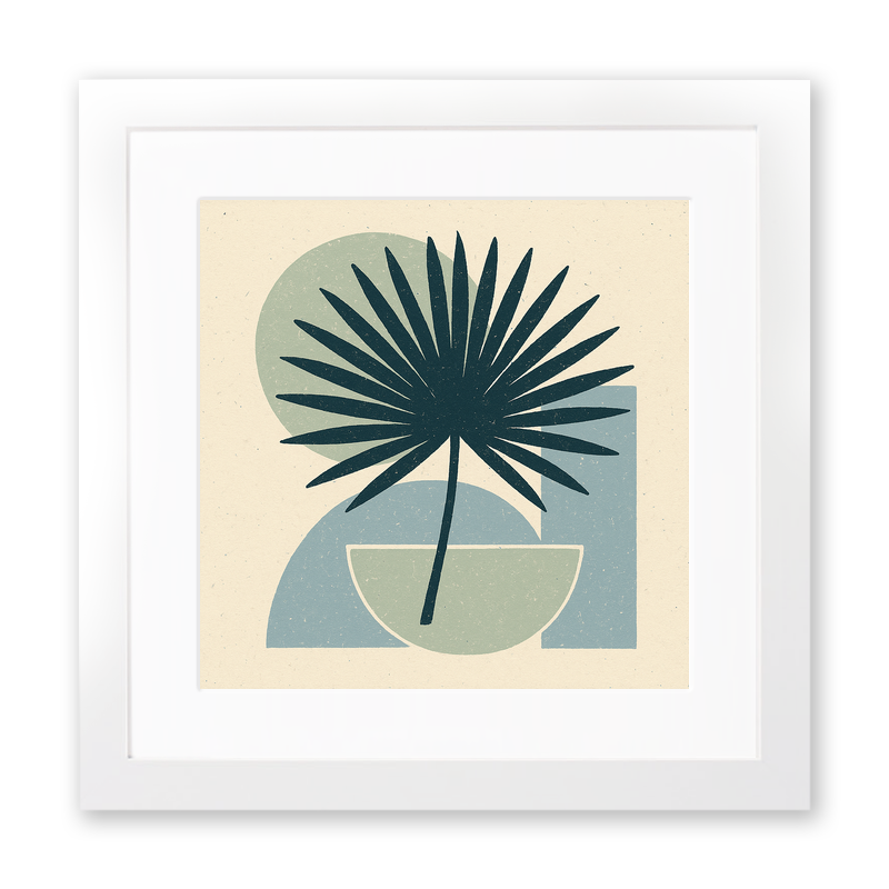 Flowers and Plants Linoprint-Style Art (c498)