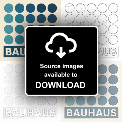 Bauhaus Design Linoprint-Style Art (c483)