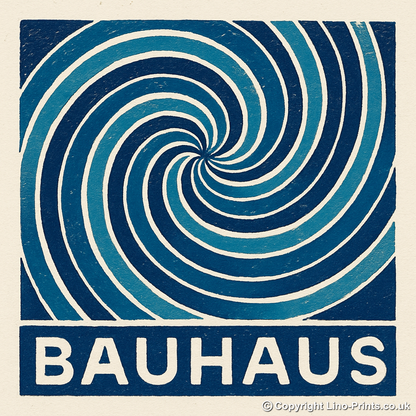 Bauhaus Design Linoprint-Style Art (c440)