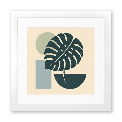 Flowers and Plants Linoprint-Style Art (c511)