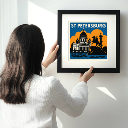Cities Linoprint-Style Art (c84)