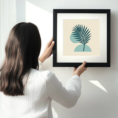 Flowers and Plants Linoprint-Style Art (c496)