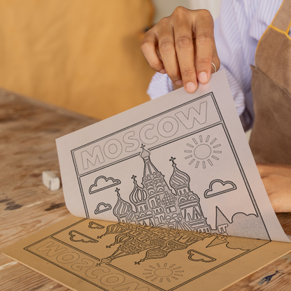 Cities Linoprint-Style Art (c141)