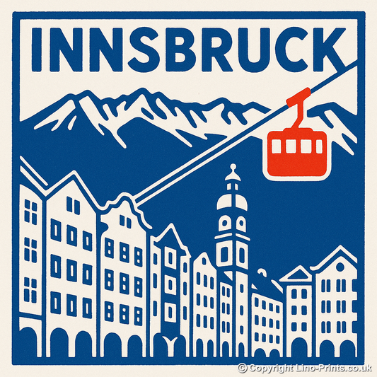 Cities Linoprint-Style Art (c179)