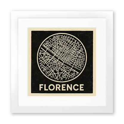 Maps Linoprint-Style Art (c24)
