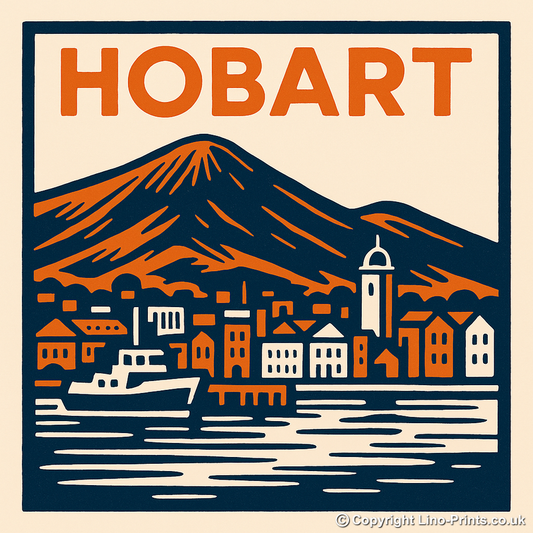 Cities Linoprint-Style Art (c183)