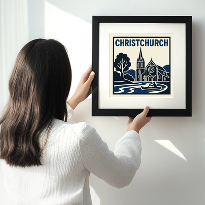 Cities Linoprint-Style Art (c211)