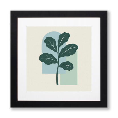 Flowers and Plants Linoprint-Style Art (c506)
