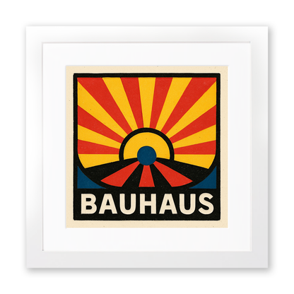 Bauhaus Design Linoprint-Style Art (c489)