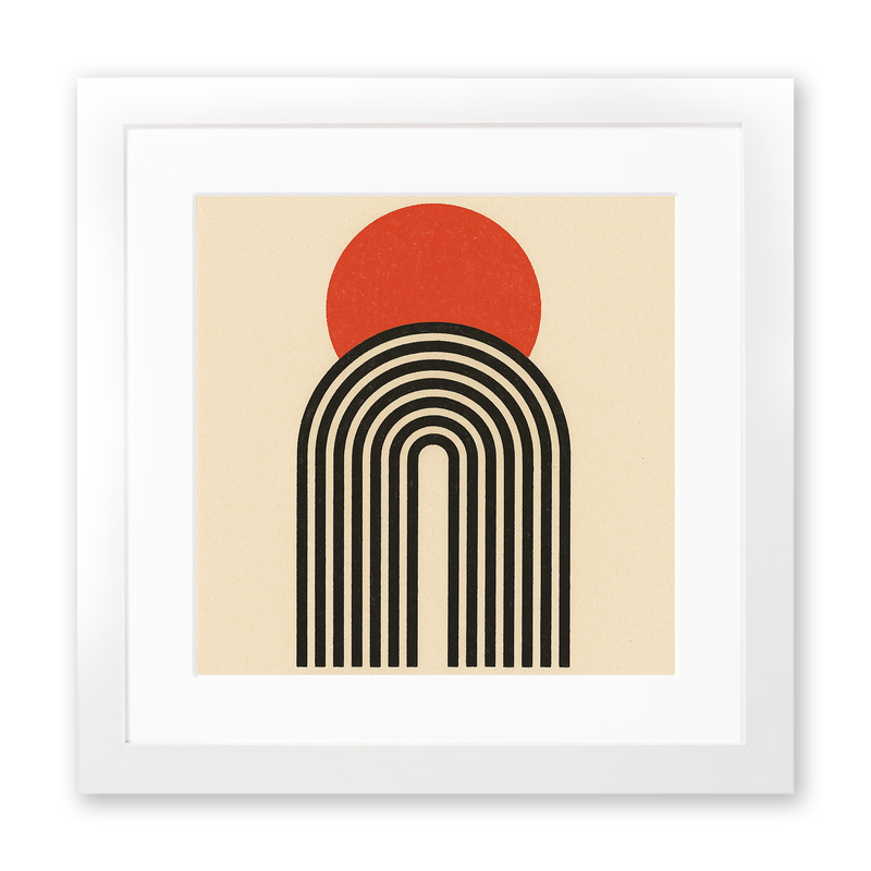 Bauhaus Design Linoprint-Style Art (c451)