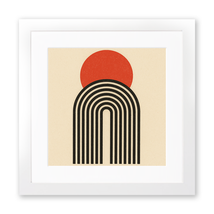 Bauhaus Design Linoprint-Style Art (c451)