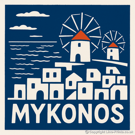 Cities Linoprint-Style Art (c137)