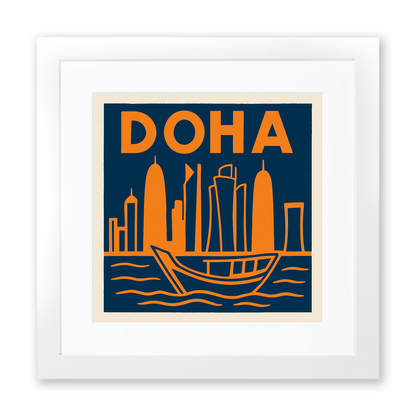 Cities Linoprint-Style Art (c204)