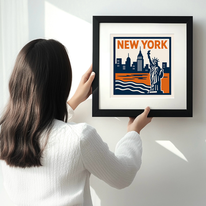 Cities Linoprint-Style Art (c131)