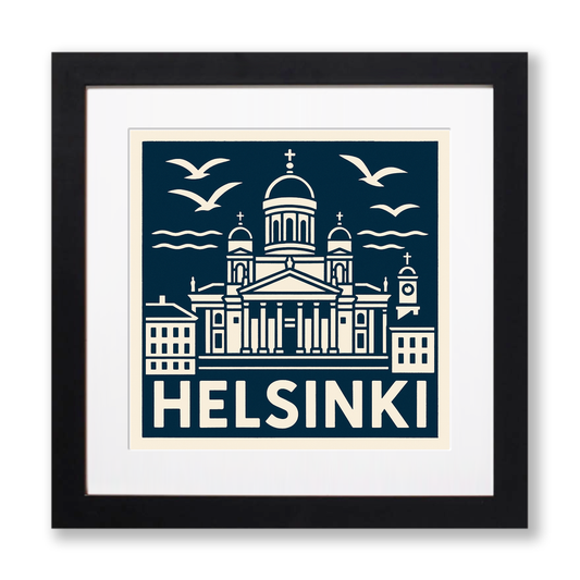 Cities Linoprint-Style Art (c185)