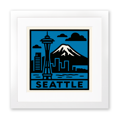 Cities Linoprint-Style Art (c93)