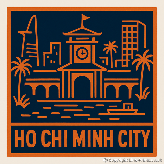 Cities Linoprint-Style Art (c184)