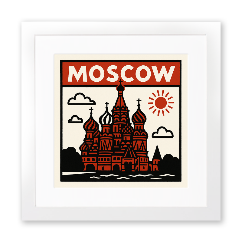 Cities Linoprint-Style Art (c141)