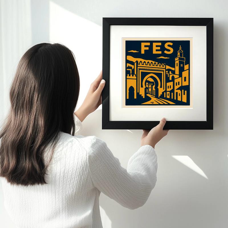 Cities Linoprint-Style Art (c197)