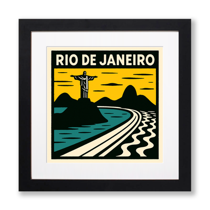 Cities Linoprint-Style Art (c106)