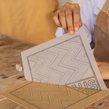 Bauhaus Design Linoprint-Style Art (c405)