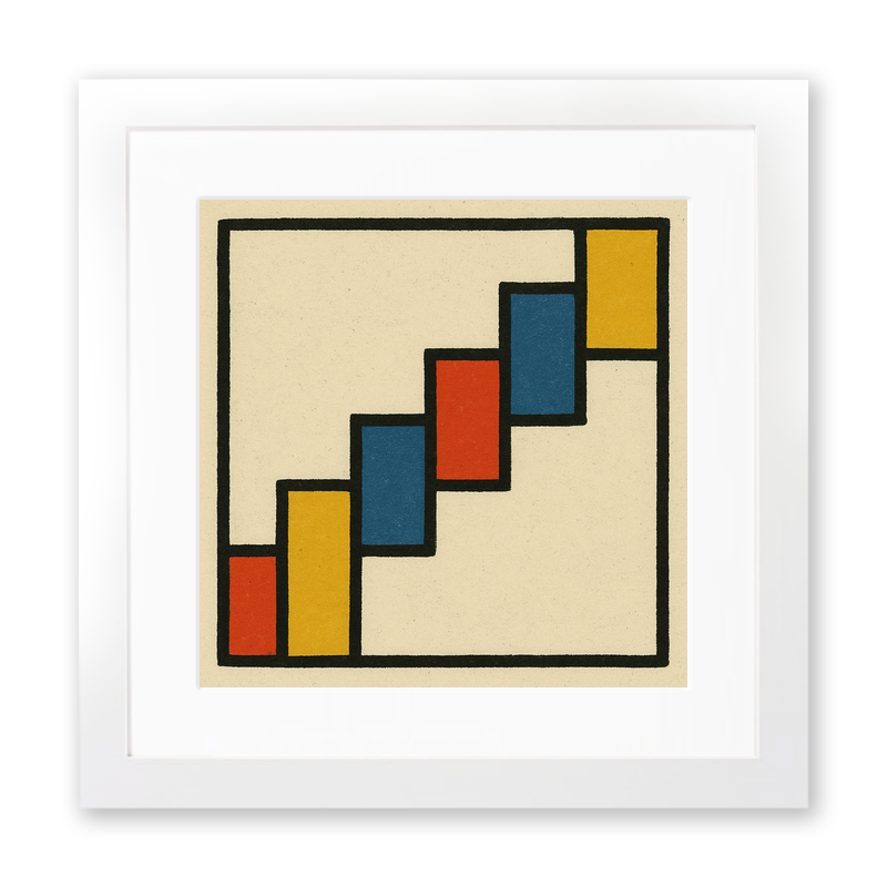 Bauhaus Design Linoprint-Style Art (c437)