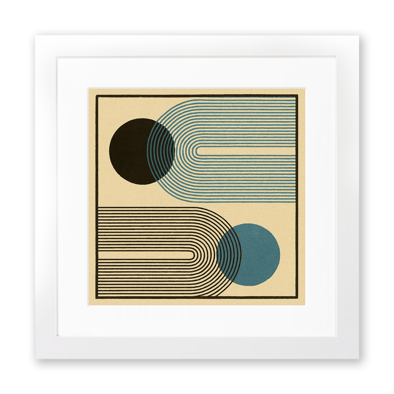 Bauhaus Design Linoprint-Style Art (c424)