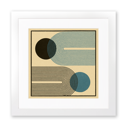 Bauhaus Design Linoprint-Style Art (c424)