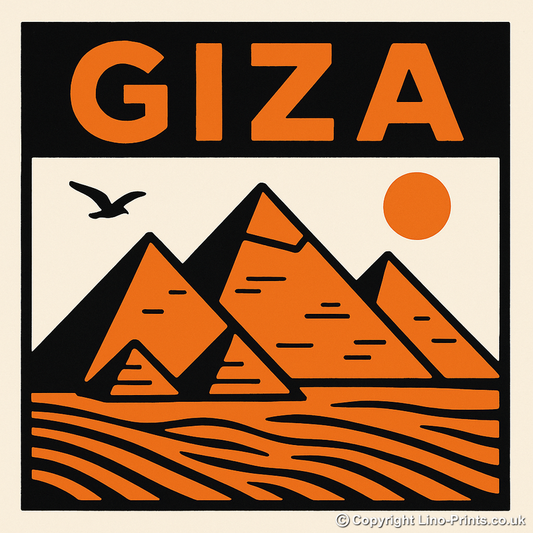 Cities Linoprint-Style Art (c191)