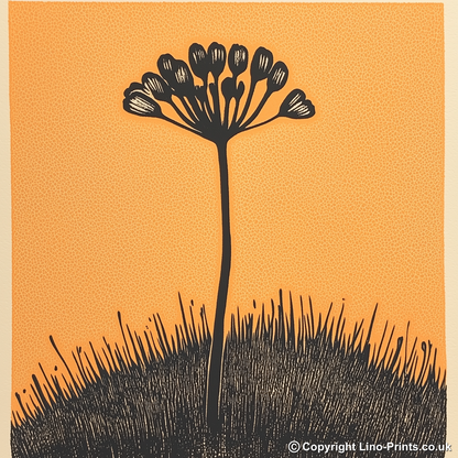 Agapanthus Linoprint-Style Art (1560-1)