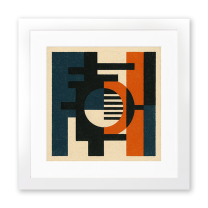 Bauhaus Design Linoprint-Style Art (c423)