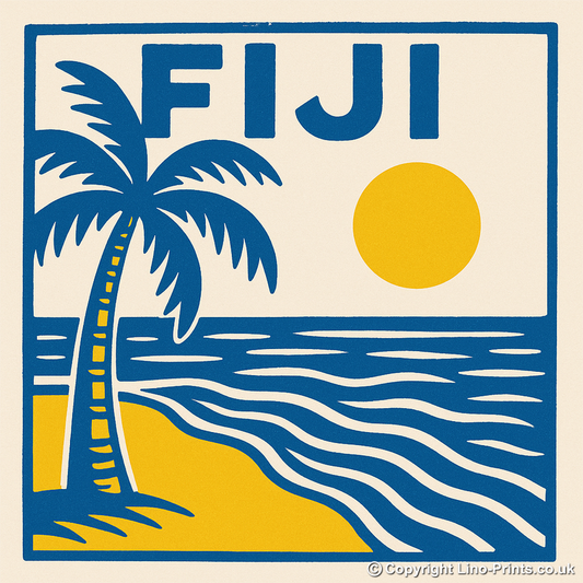 Cities Linoprint-Style Art (c196)