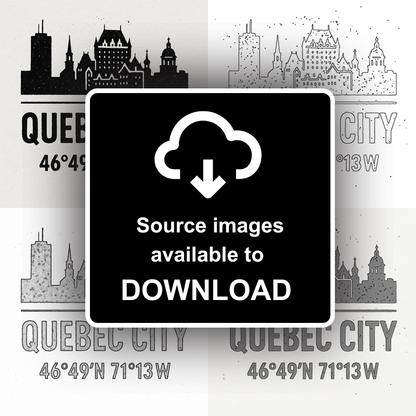 Place Coordinates Linoprint-Style Art (c250)