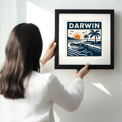 Cities Linoprint-Style Art (c205)