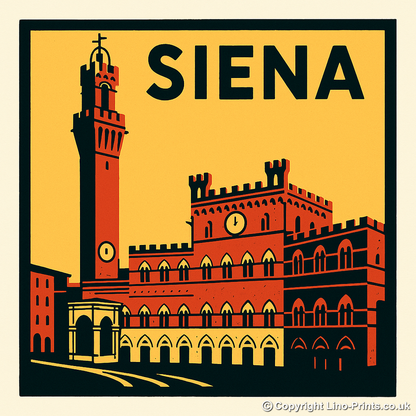 Cities Linoprint-Style Art (c88)