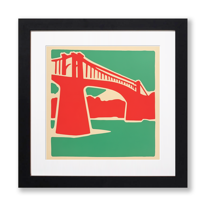 Clifton Suspension Bridge, Bristol Linoprint-Style Art (332-1)