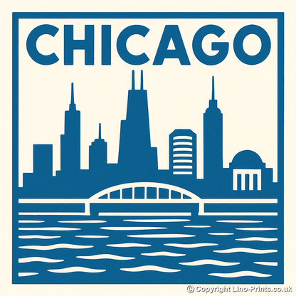 Cities Linoprint-Style Art (c212)